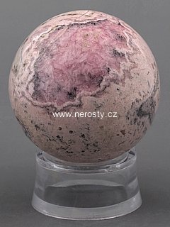 rhodochrosite, sphere