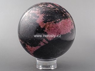 rhodonite, sphere