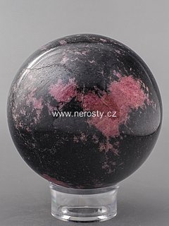 rhodonite, sphere