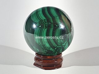 malachite, sphere