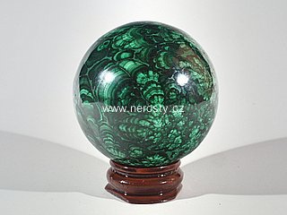 malachite, sphere