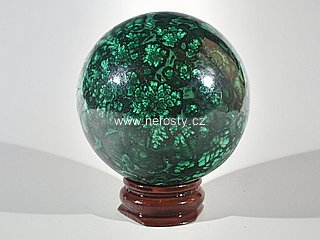 malachite, sphere