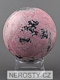 rhodochrosite, sphere