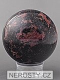 rhodonite, sphere