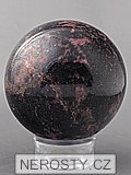 rhodonite, sphere