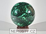 malachite, sphere