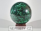 malachite, sphere