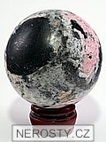 rhodochrosite, sphere