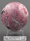 rhodochrosite, sphere