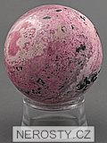 rhodochrosite, sphere