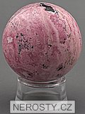 rhodochrosite, sphere