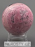 rhodochrosite, sphere